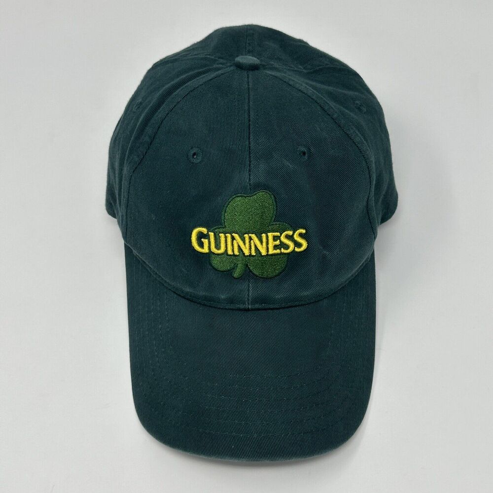Guiness Fitted Cap Hat Embroidered Clover Est 1759 Buckle Clasp Green